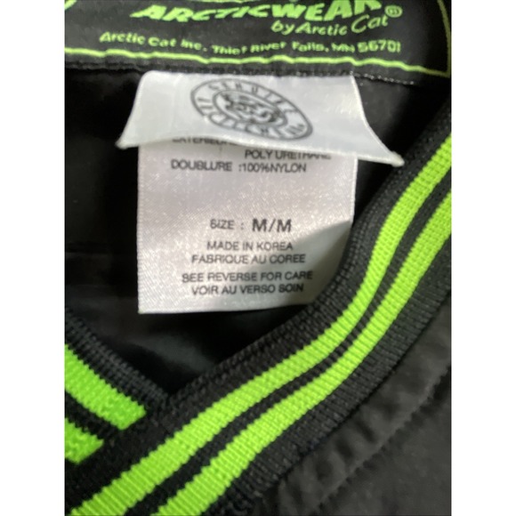 ArcticWear by Arctic Cat Cat's Pride Black Neon Green Pullover Jacket Men's‎ M - Picture 4 of 12